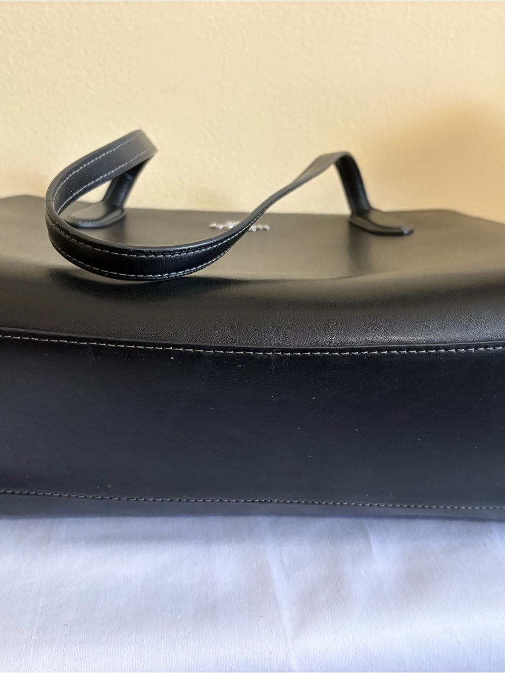 Coach Black Leather Laptop Tote Work Bag EUC - Picture 7 of 7